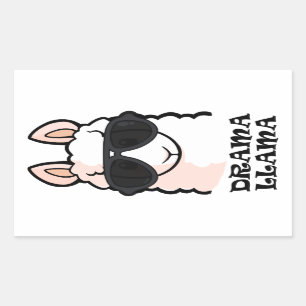 Sticker Rectangulaire Drama Llama