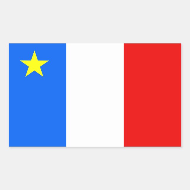 Sticker Rectangulaire Drapeau Acadia (Devant)