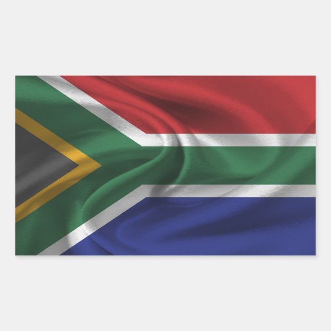 Sticker Rectangulaire Drapeau Afrique du Sud (Devant)
