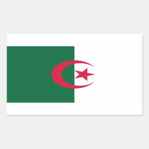 Sticker Rectangulaire Drapeau algérien patriotique