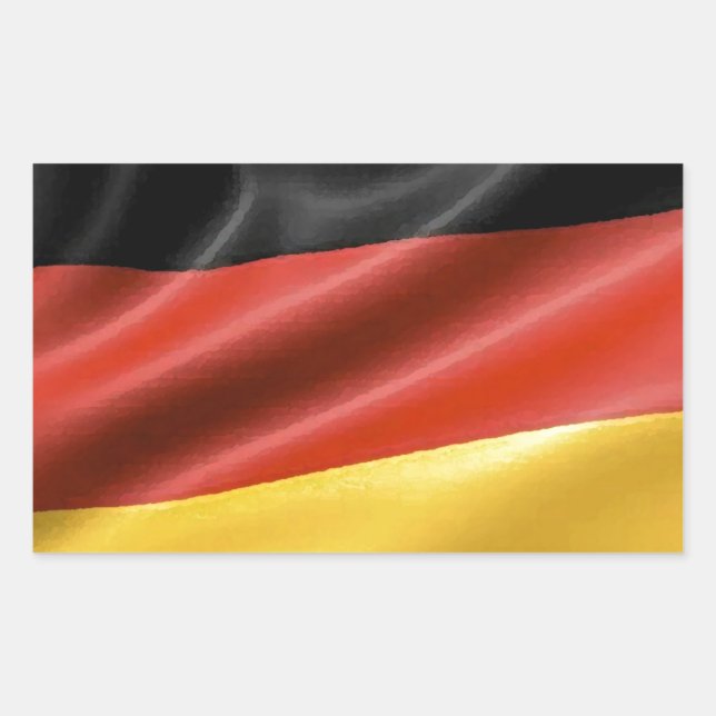 Sticker Rectangulaire Drapeau allemand (Devant)