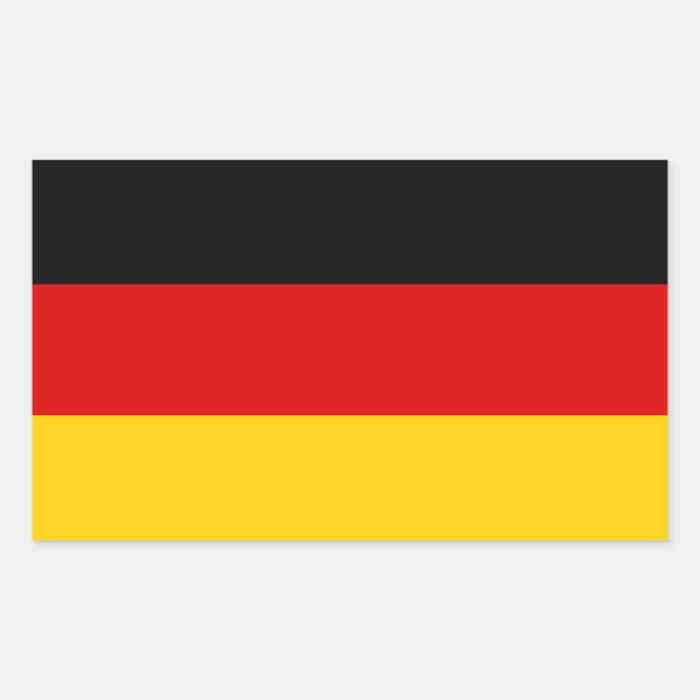 Sticker Rectangulaire Drapeau allemand (Devant)