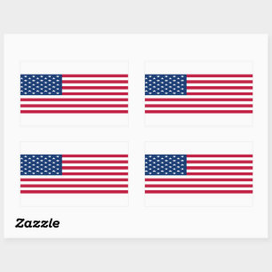 Sticker Rectangulaire Drapeau américain