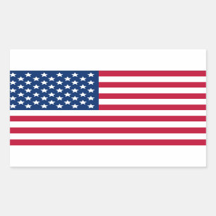 Sticker Rectangulaire Drapeau américain