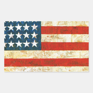 Sticker Rectangulaire Drapeau Américain