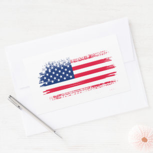 Sticker Rectangulaire Drapeau américain