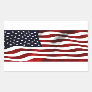 Sticker Rectangulaire Drapeau américain