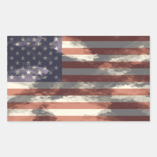 Sticker Rectangulaire Drapeau américain