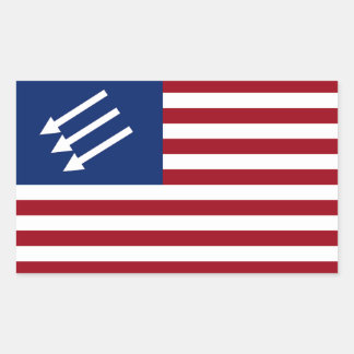 Sticker Rectangulaire Drapeau américain anti-fasciste