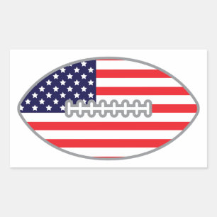 Sticker Rectangulaire Drapeau américain de football