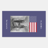 Drapeau américain George Washington Abraham Lincol
