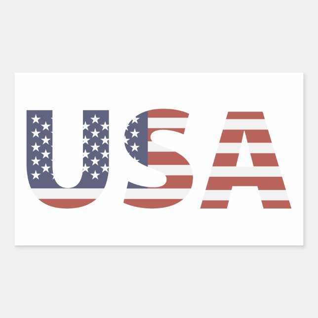 Sticker Rectangulaire Drapeau américain Patriot (Devant)