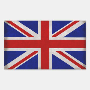 Sticker Rectangulaire Drapeau Anglais d'Angleterre texturé