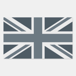Sticker Rectangulaire Drapeau anglais en niveaux de gris