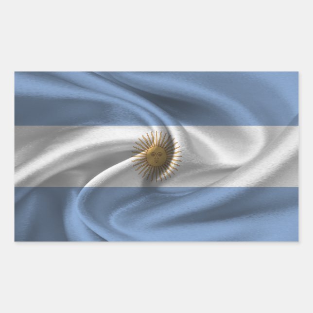 Sticker Rectangulaire Drapeau Argentine (Devant)