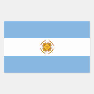 Sticker Rectangulaire Drapeau Argentine/Argentine