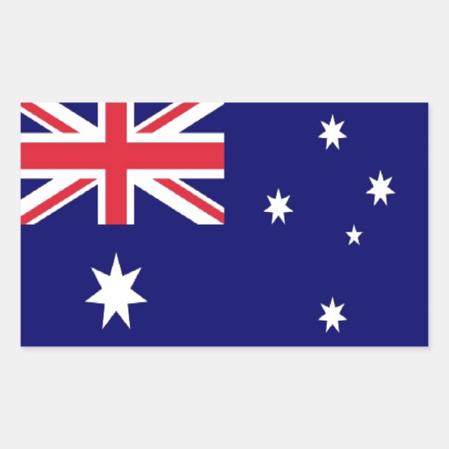 Sticker Rectangulaire Drapeau Australie (Devant)