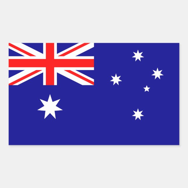 Sticker Rectangulaire Drapeau australien (Devant)
