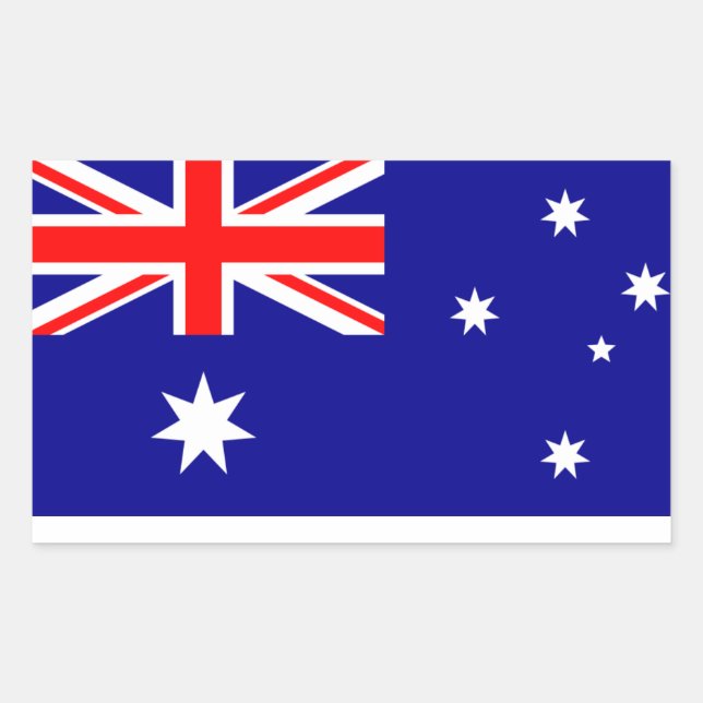 Sticker Rectangulaire Drapeau australien (Devant)