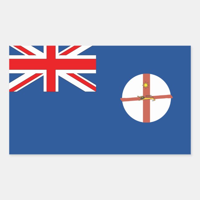 Sticker Rectangulaire Drapeau australien de la Nouvelle-Galles du Sud (Devant)