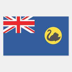 Sticker Rectangulaire Drapeau australien de l'Ouest