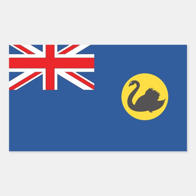 Sticker Rectangulaire Drapeau australien de l'Ouest (Devant)