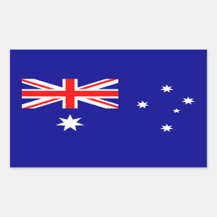 Sticker Rectangulaire Drapeau australien patriotique