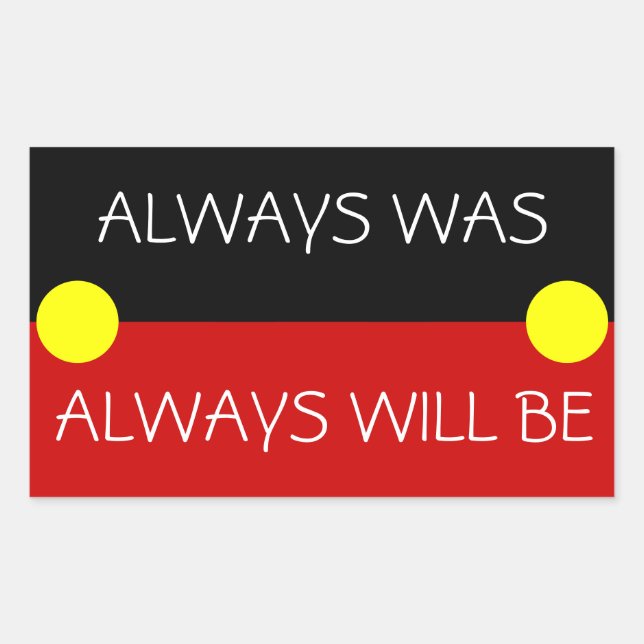 Sticker Rectangulaire drapeau autochtone australien (Devant)