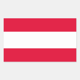 Sticker Rectangulaire Drapeau Autriche