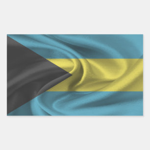 Sticker Rectangulaire Drapeau Bahamas