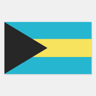 Sticker Rectangulaire Drapeau bahamien