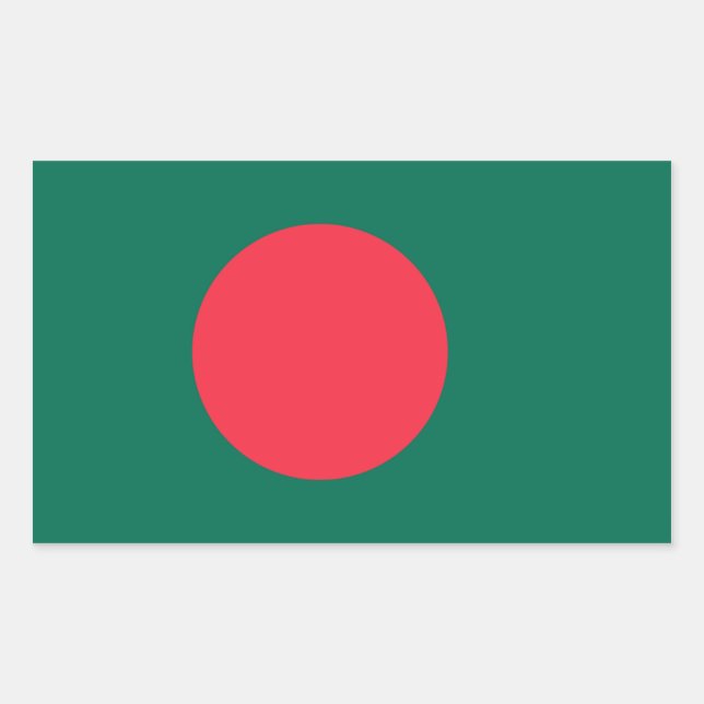 Sticker Rectangulaire Drapeau Bangladesh (Devant)