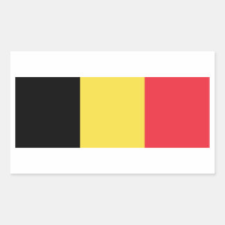Sticker Rectangulaire Drapeau Belgique/Belgique