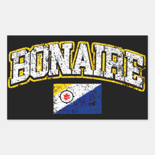 Sticker Rectangulaire Drapeau Bonaire