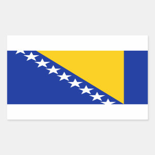 Sticker Rectangulaire Drapeau bosniaque, Drapeau de Bosnie-Herzégovine
