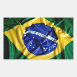 Sticker Rectangulaire Drapeau brésilien