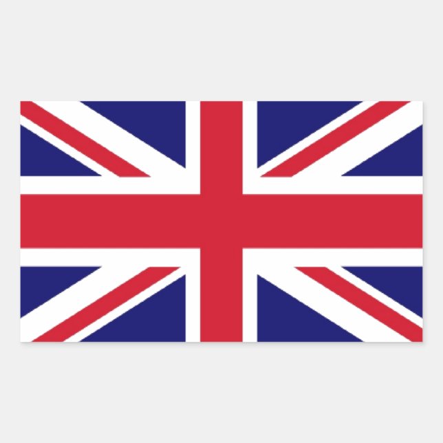 Sticker Rectangulaire Drapeau britannique (Devant)