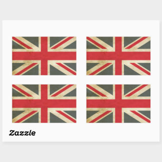 Sticker Rectangulaire Drapeau britannique vintage Union Jack