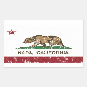 Sticker Rectangulaire Drapeau californien Napa