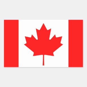 Sticker Rectangulaire Drapeau canadien