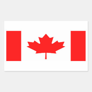 Sticker Rectangulaire Drapeau canadien