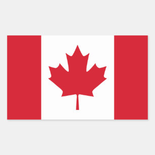 Sticker Rectangulaire Drapeau canadien