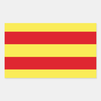 Sticker Rectangulaire Drapeau Catalogne (Espagne)
