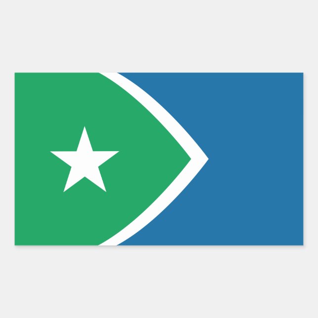 Sticker Rectangulaire Drapeau Cedar Rapids, Iowa (Devant)