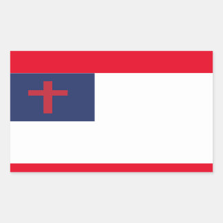 Sticker Rectangulaire Drapeau chrétien