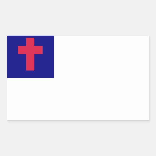 Sticker Rectangulaire Drapeau chrétien (Devant)
