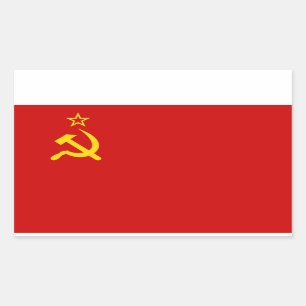 Sticker Rectangulaire Drapeau communiste URSS de la Russie