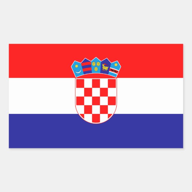 Sticker Rectangulaire Drapeau croate (Devant)
