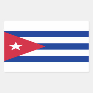 Sticker Rectangulaire Drapeau cubain, Drapeau de Cuba