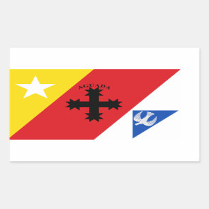 Sticker Rectangulaire Drapeau d'Aguada, Porto Rico